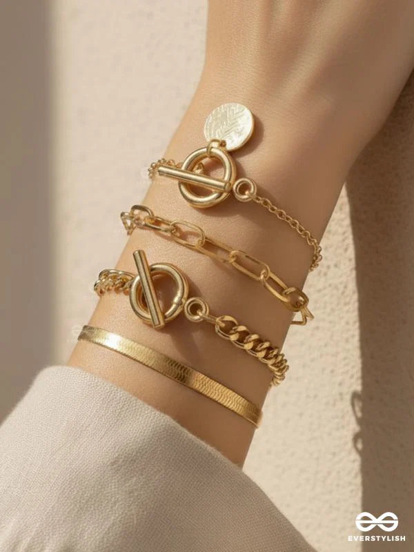 EVERYDAY WEAR STACKABLE GOLDEN BRACELETS