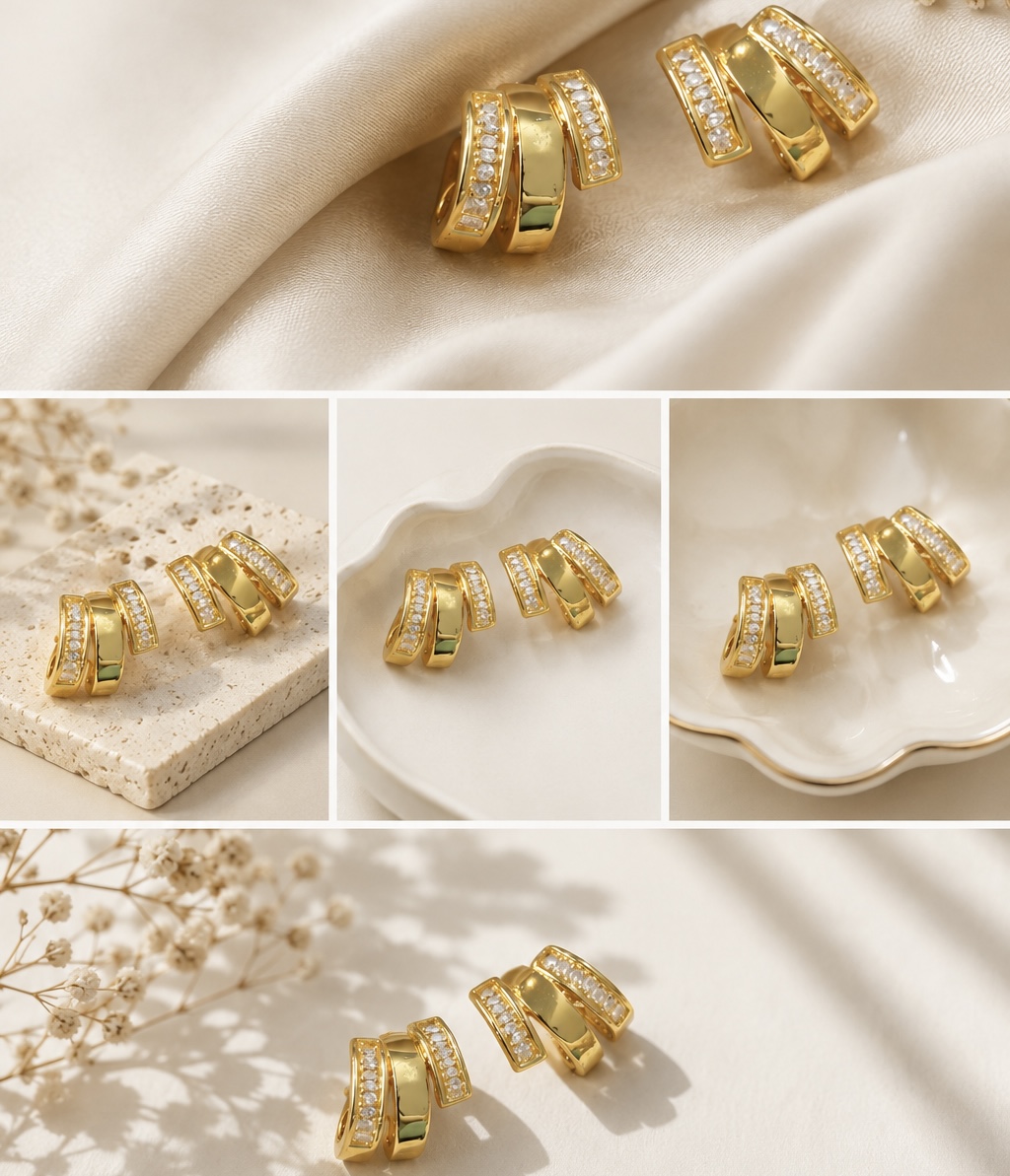 Gold plated earrings 