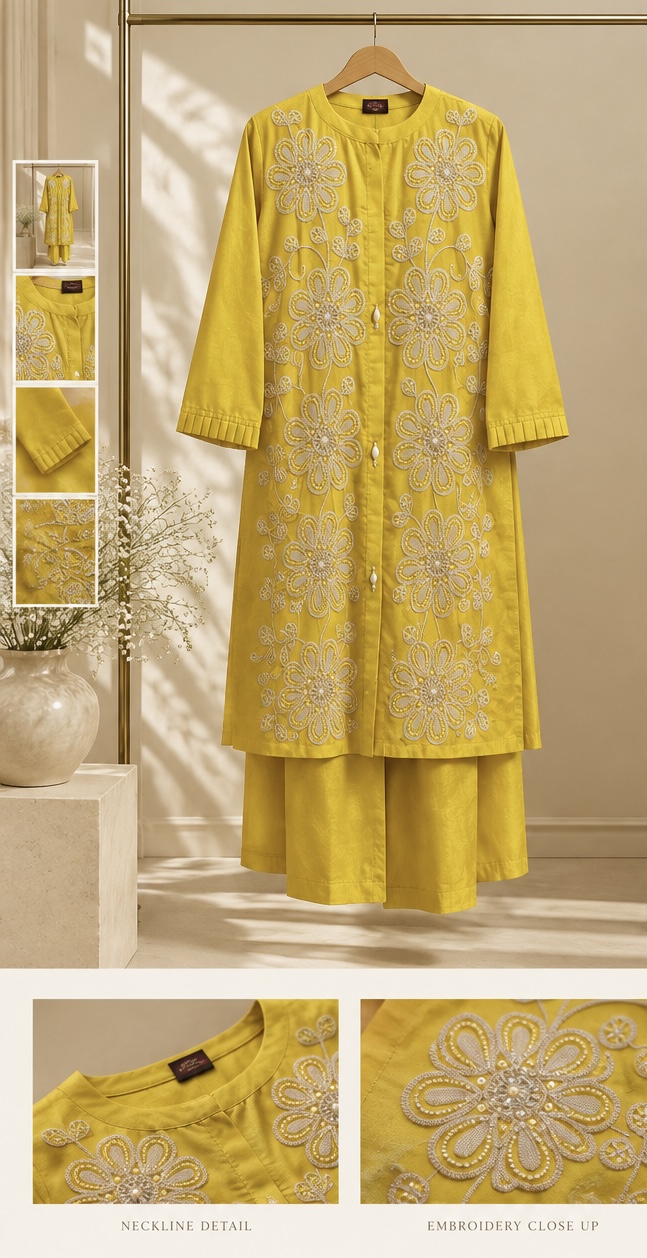 ZETHRA Haldi special dress in yellow 