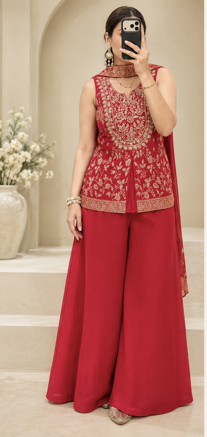 ZETHRA Flarred sharara set 
